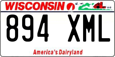 WI license plate 894XML