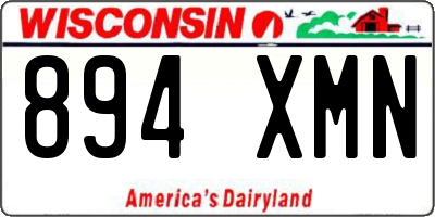 WI license plate 894XMN