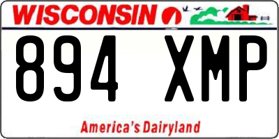WI license plate 894XMP