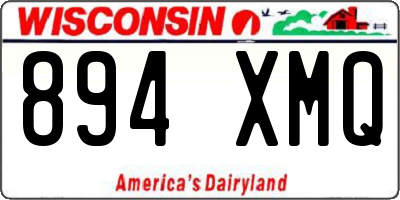WI license plate 894XMQ
