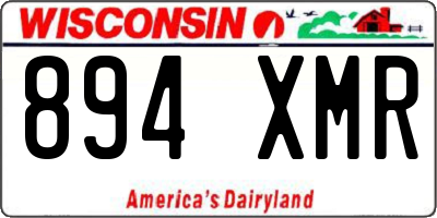 WI license plate 894XMR