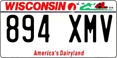 WI license plate 894XMV