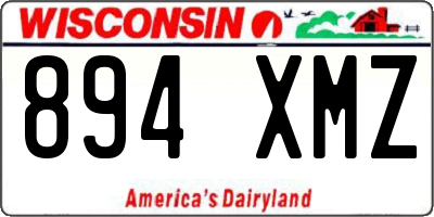 WI license plate 894XMZ