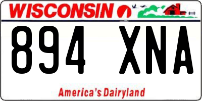 WI license plate 894XNA