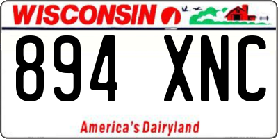 WI license plate 894XNC