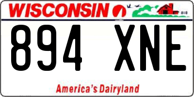 WI license plate 894XNE