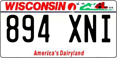 WI license plate 894XNI