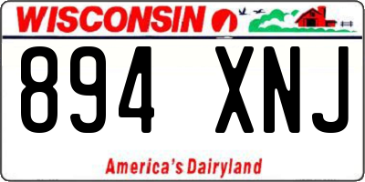 WI license plate 894XNJ