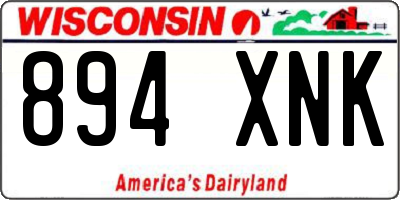 WI license plate 894XNK