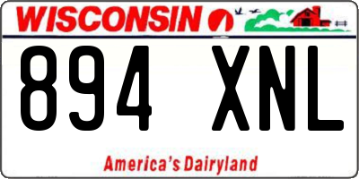 WI license plate 894XNL