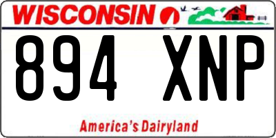 WI license plate 894XNP