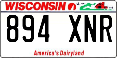 WI license plate 894XNR