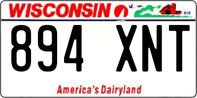 WI license plate 894XNT