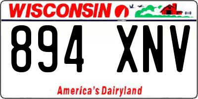 WI license plate 894XNV