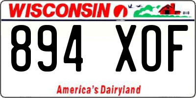 WI license plate 894XOF