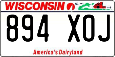 WI license plate 894XOJ
