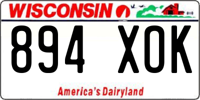 WI license plate 894XOK