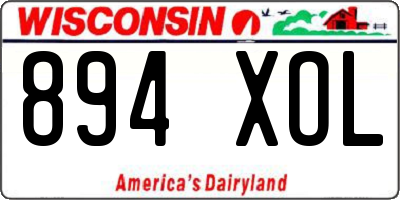 WI license plate 894XOL