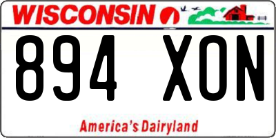 WI license plate 894XON
