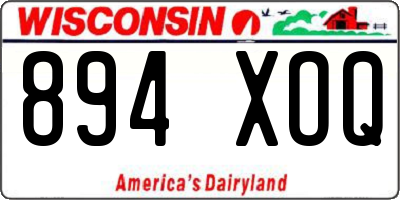 WI license plate 894XOQ