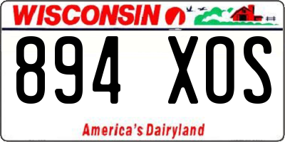 WI license plate 894XOS