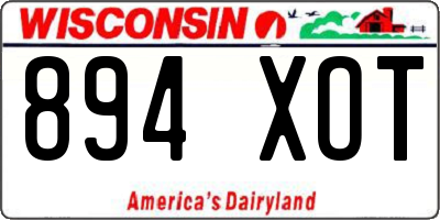 WI license plate 894XOT