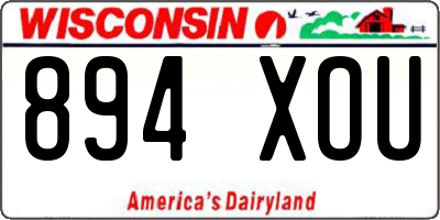 WI license plate 894XOU