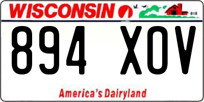 WI license plate 894XOV