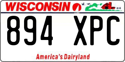 WI license plate 894XPC