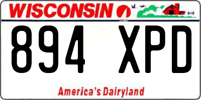 WI license plate 894XPD