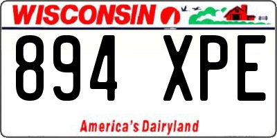 WI license plate 894XPE