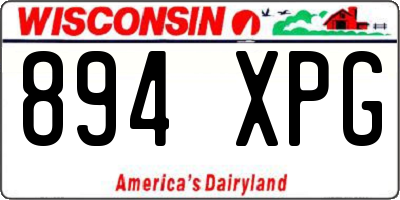 WI license plate 894XPG