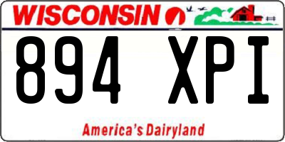 WI license plate 894XPI