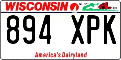 WI license plate 894XPK