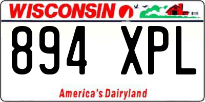 WI license plate 894XPL