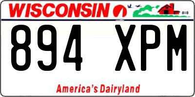 WI license plate 894XPM
