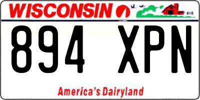 WI license plate 894XPN