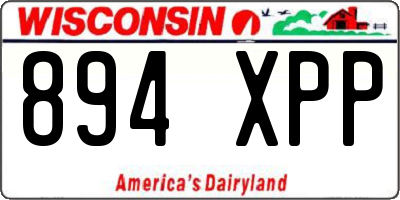WI license plate 894XPP