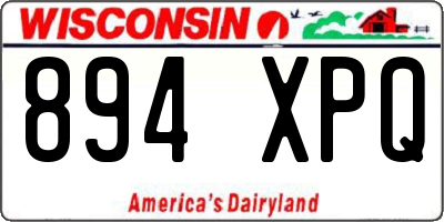 WI license plate 894XPQ
