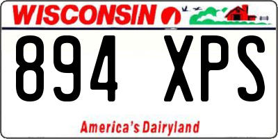 WI license plate 894XPS