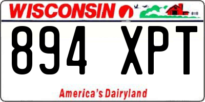 WI license plate 894XPT