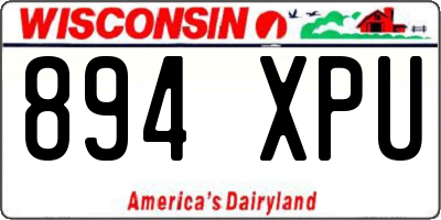 WI license plate 894XPU