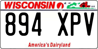 WI license plate 894XPV