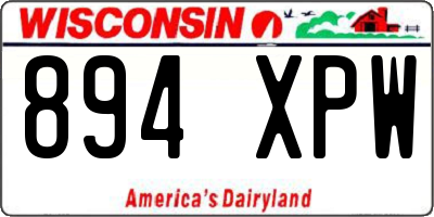 WI license plate 894XPW