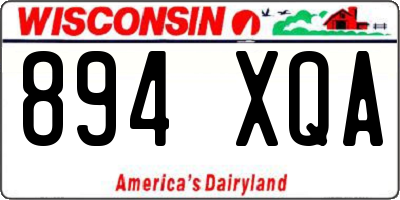 WI license plate 894XQA