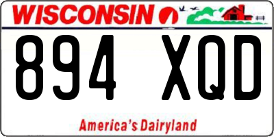 WI license plate 894XQD