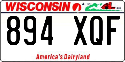 WI license plate 894XQF