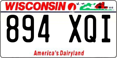 WI license plate 894XQI
