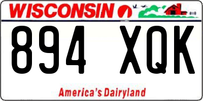 WI license plate 894XQK