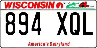 WI license plate 894XQL